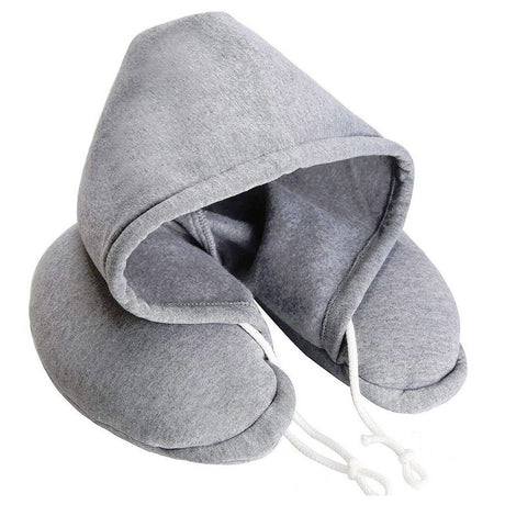 Hooded Memory Foam Travel Neck Pillow - Ultimate Comfort for Travelers