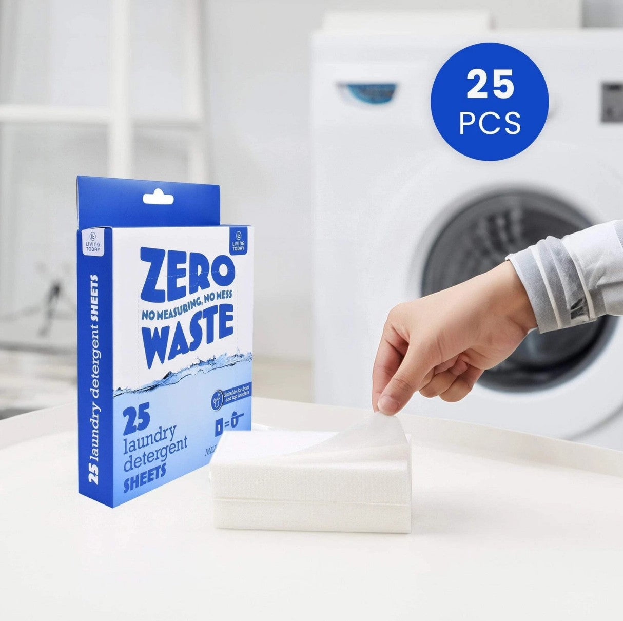 25 Laundry Detergent Eco-friendly Washing Sheets