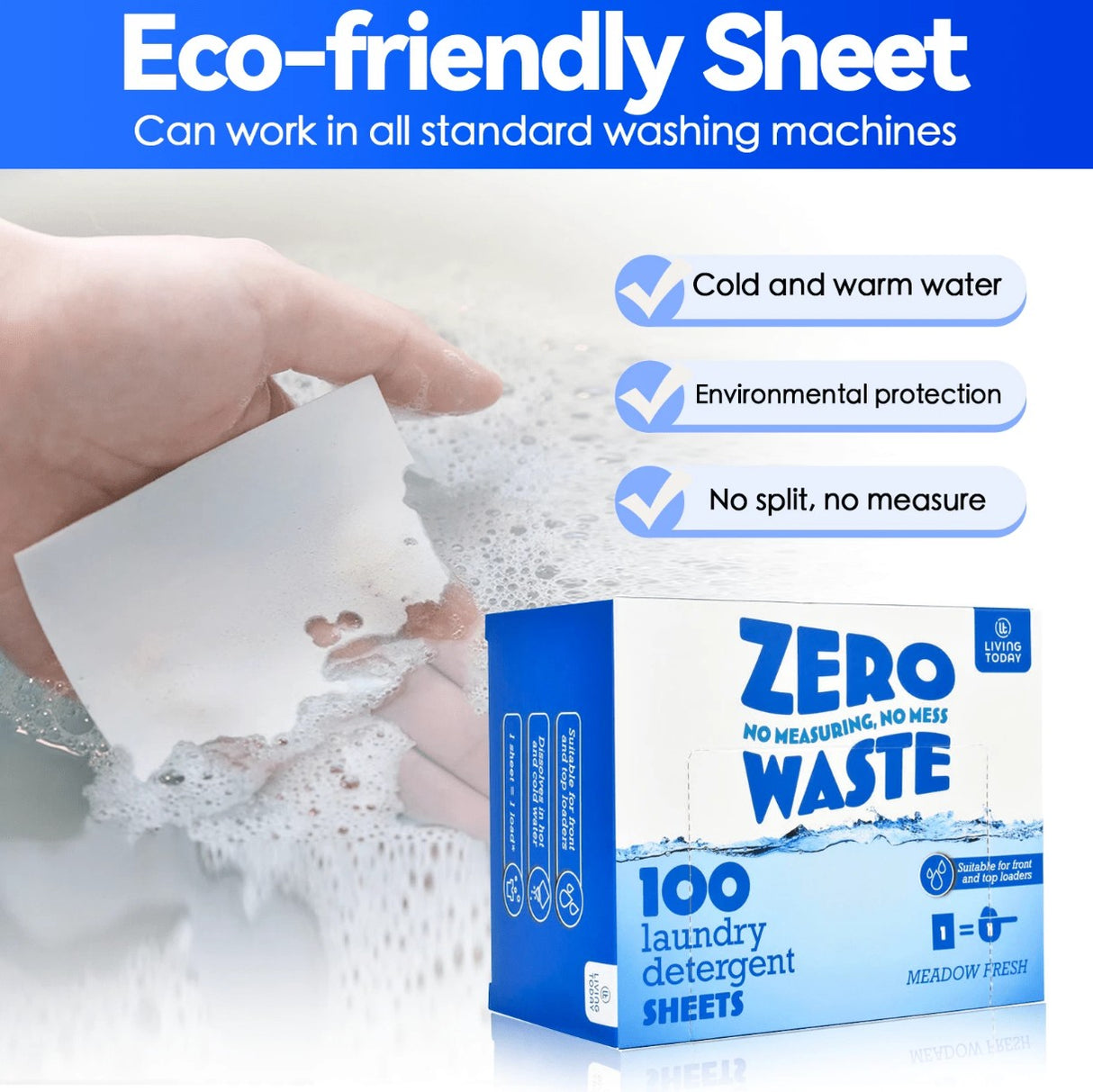 25 Laundry Detergent Eco-friendly Washing Sheets