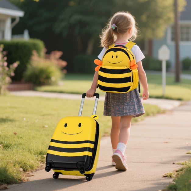 2 Pieces Kids Luggage Set with Handles and Spinner Wheels