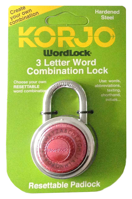 Korjo Wordlock 3 letter combination lock