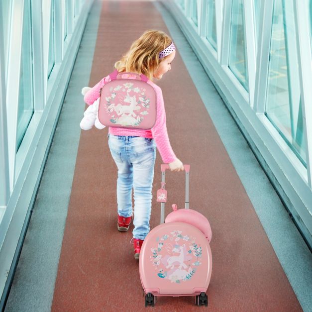 4-Piece Kids Luggage Suitcase Set with 35 cm Spinner