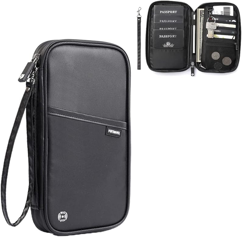 RFID Travel Passport Wallet with Straps