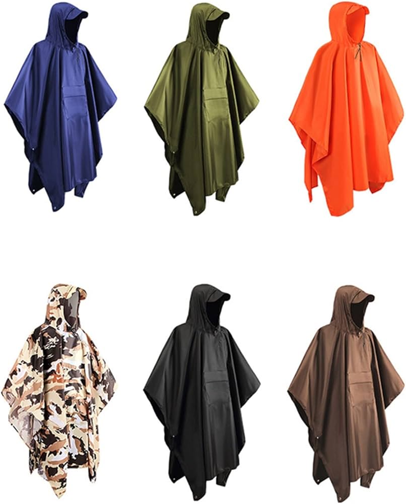 3-in-1 Adult Hooded Waterproof Rain Poncho