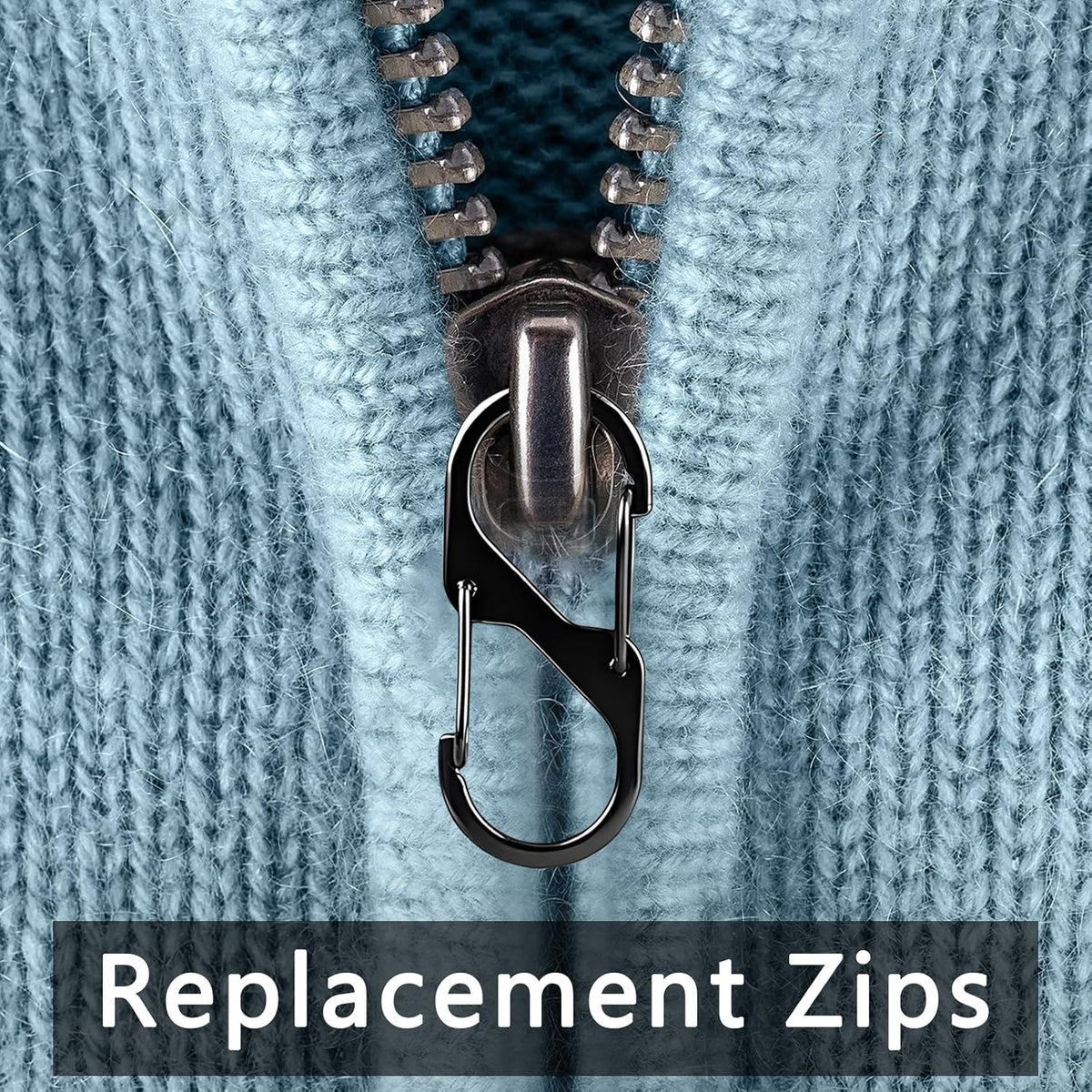 Anti-Theft Zipper Clip Locks with Carabiner – 6