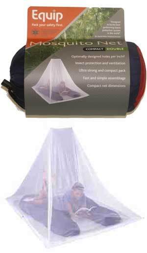 Equip treated compact mosquito net, double