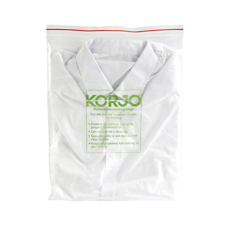 Korjo Resealable Packing Bags, pack 5