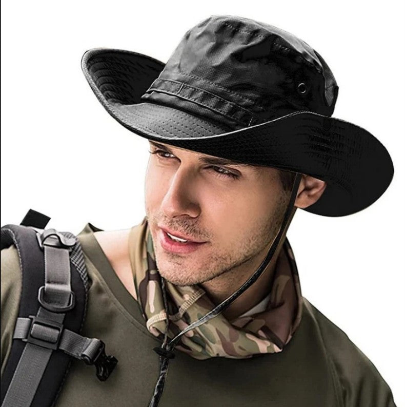 Unisex Wide Brim Boonie Hat – UPF 50+ Sun Hat for Hiking, Fishing & Travel