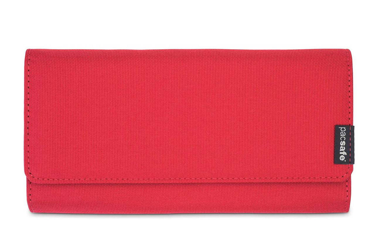 Pacsafe RFIDsafe LX200 clutch wallet purse, Chilli Red