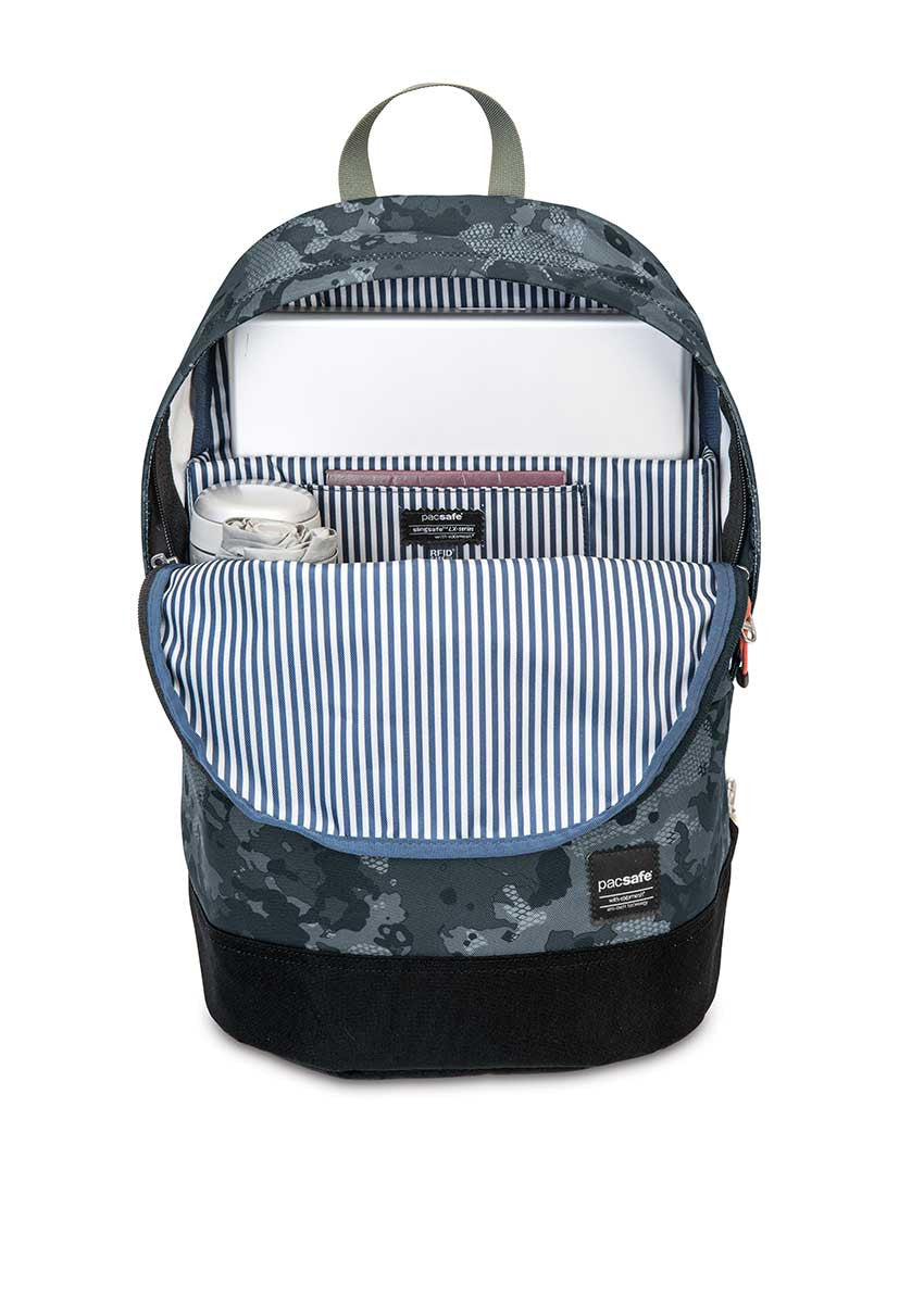 Pacsafe Slingsafe LX300 backpack grey camo inner