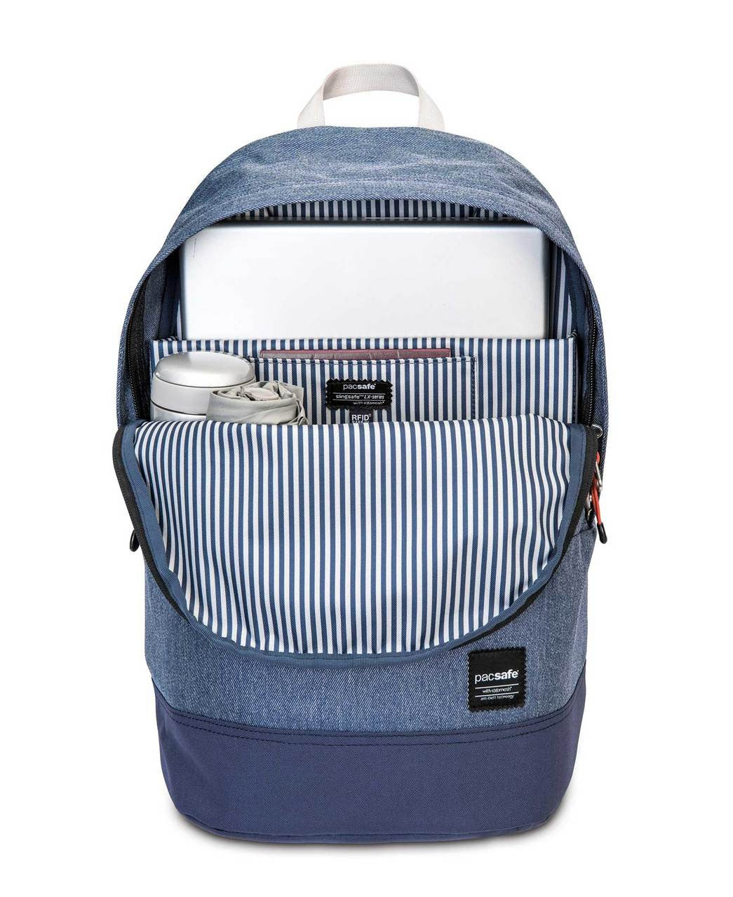 Slingsafe LX300 backpack, denim open