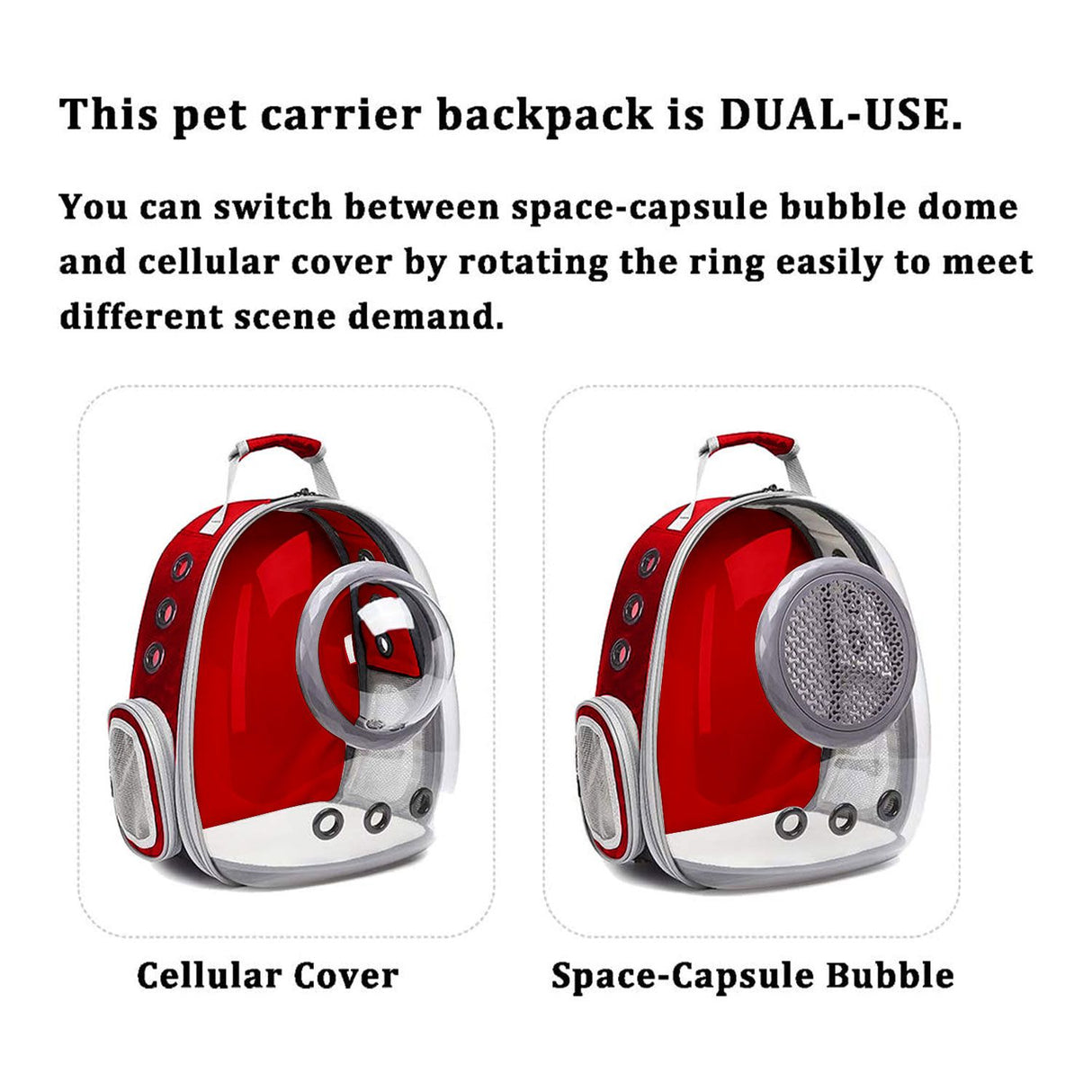 Floofi Space Red Pet Carrier