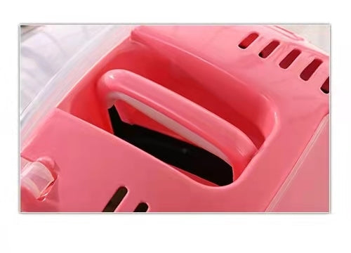 Small Portable Travel Pet Crate in Pink Colour