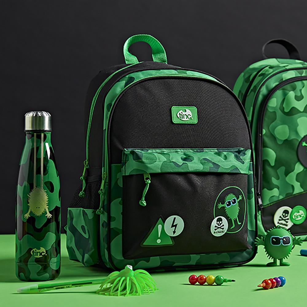 Tinc Hugga Camo Junior Backpack (Green) | Fun & Functional for Kids
