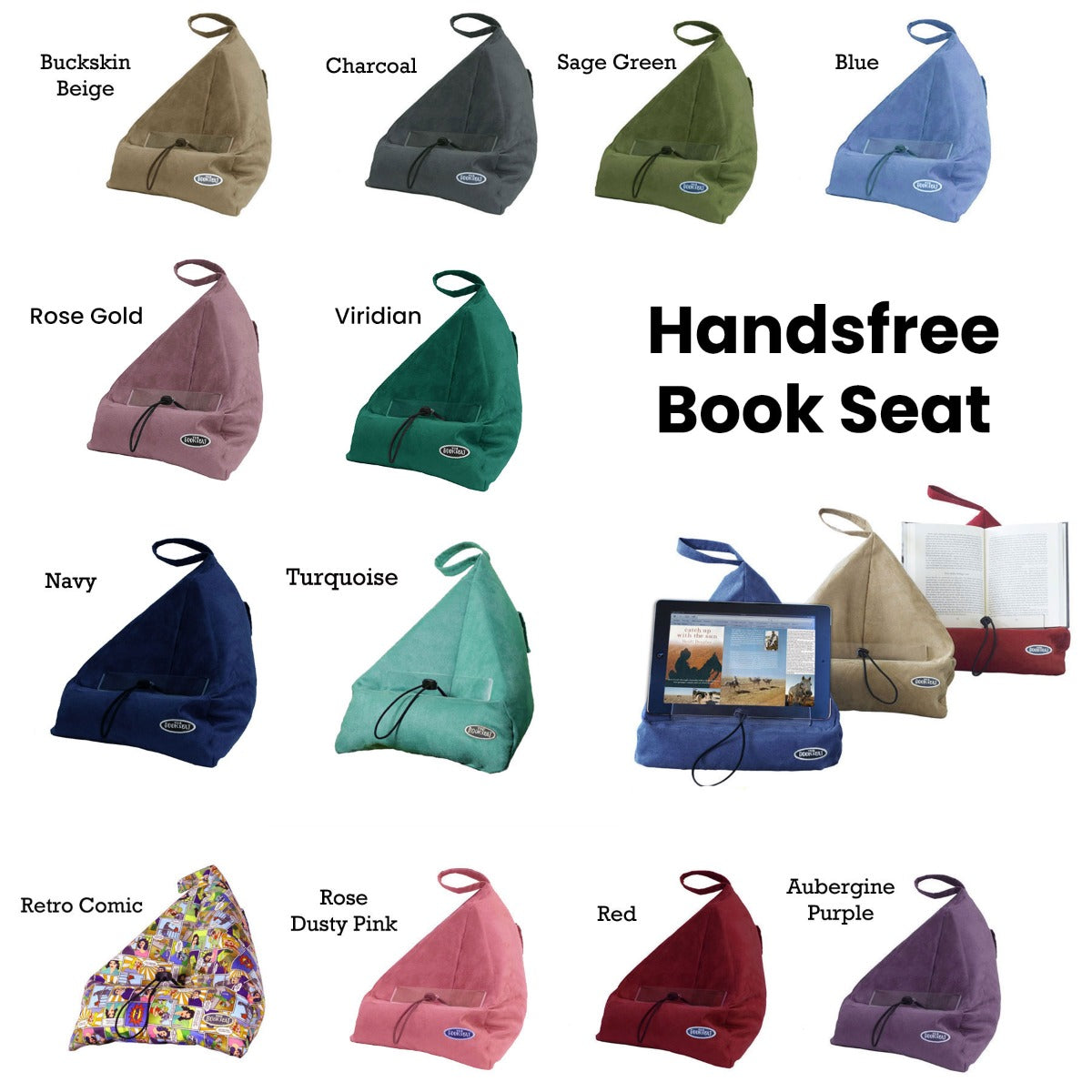 Handsfree Printed Book Seat Book Tablet and iPad Holder Retro Comic