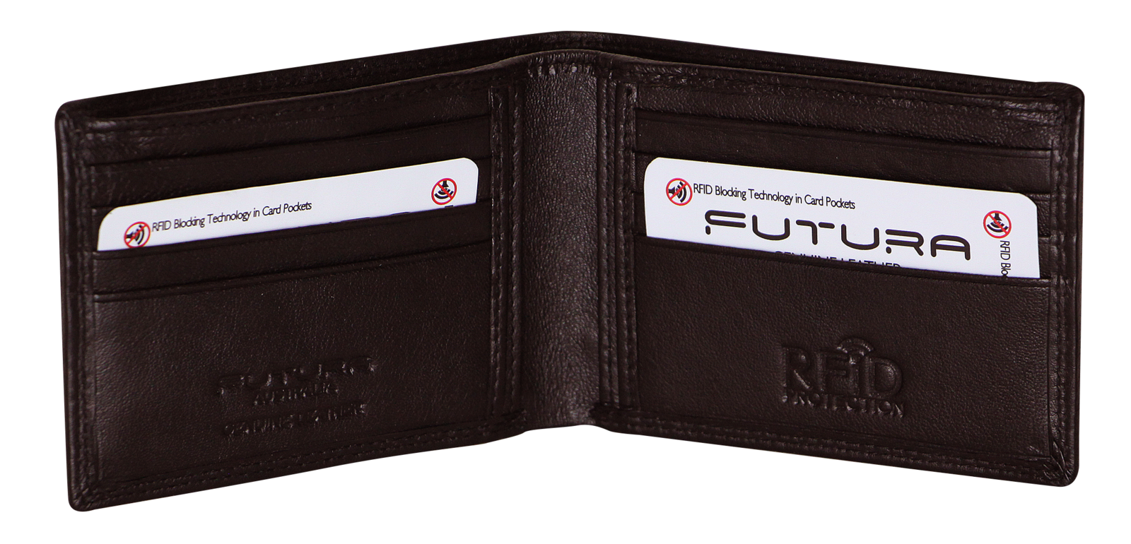 BROWN BEAR Men's RFID Blocking Wallet - Slim Nappa Leather Bifold With 9 Pockets | Gift Boxed, 6 Month Warranty - View #4