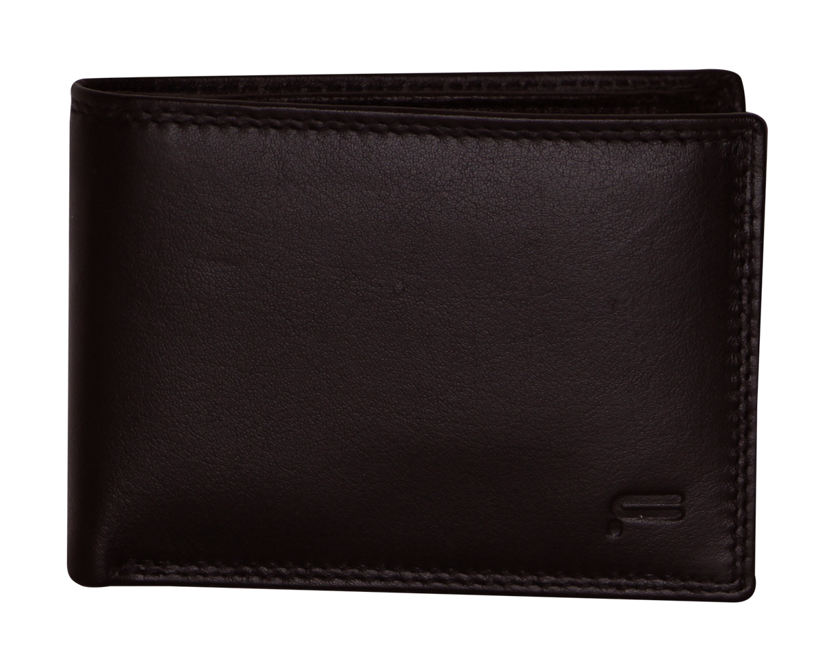Futura Mens RFID Slim Leather Wallet - Brown