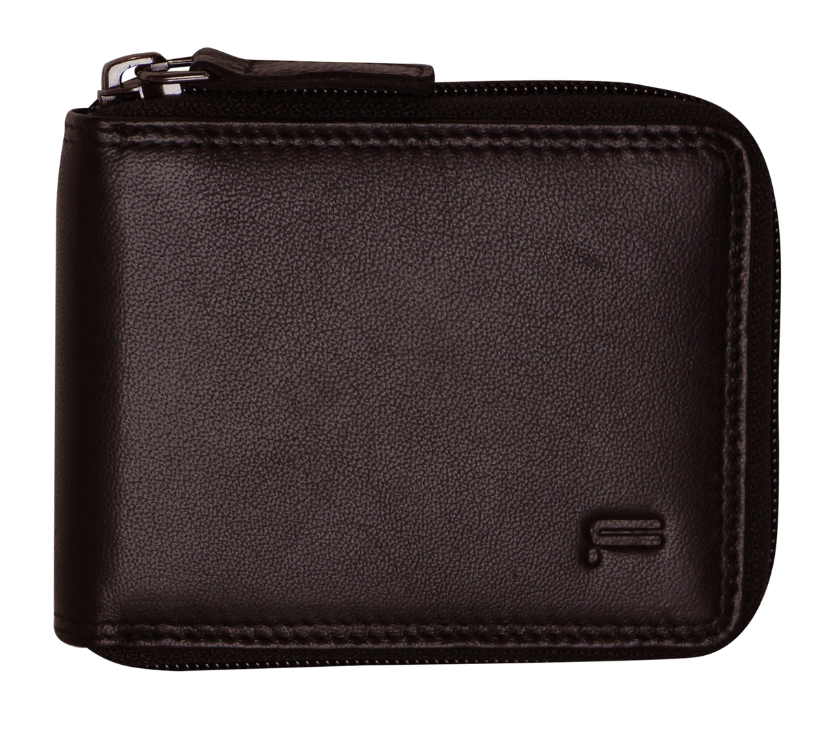 Futura Mens RFID Protected Genuine Leather Wallet Zip Around - Brown
