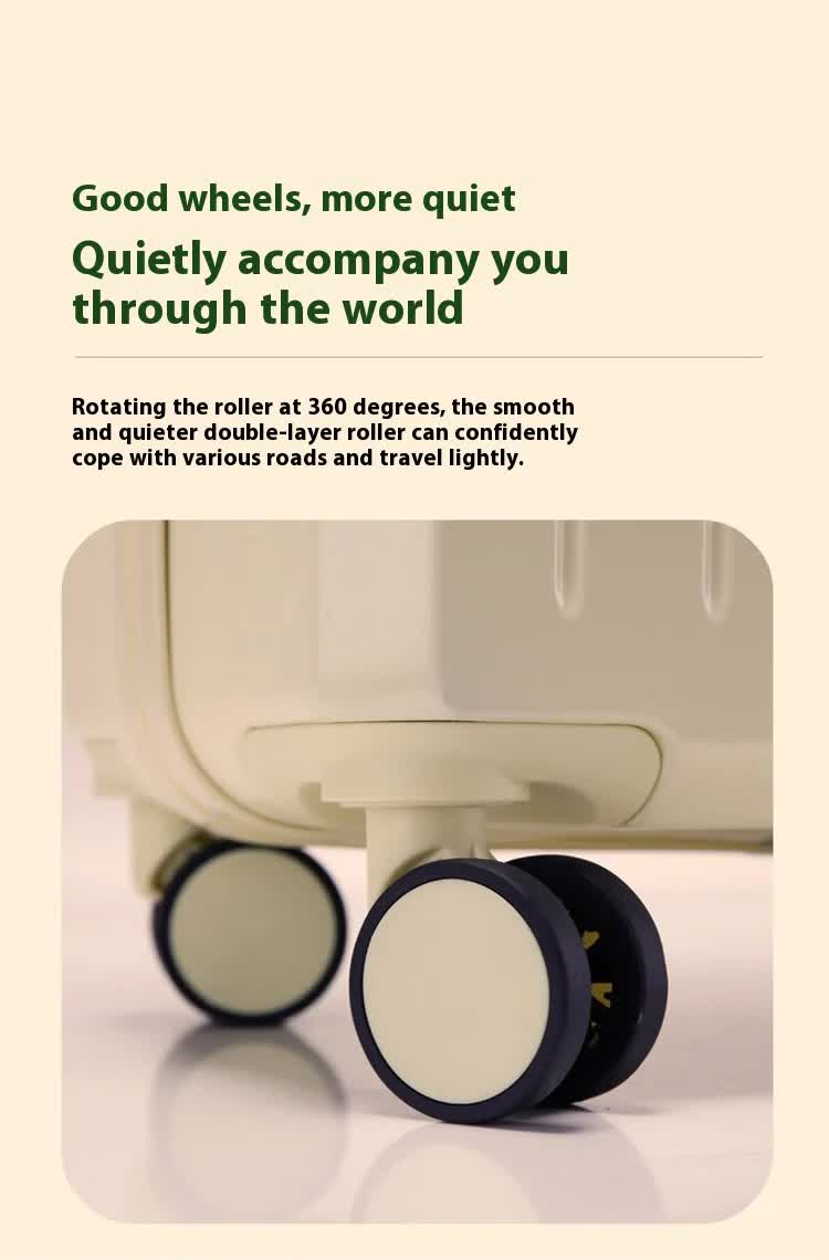 Smart Carry-On Luggage with Cup Holder & USB Charging Port - Pink Color Spinner Suitcase for Travel Convenience 20 inch