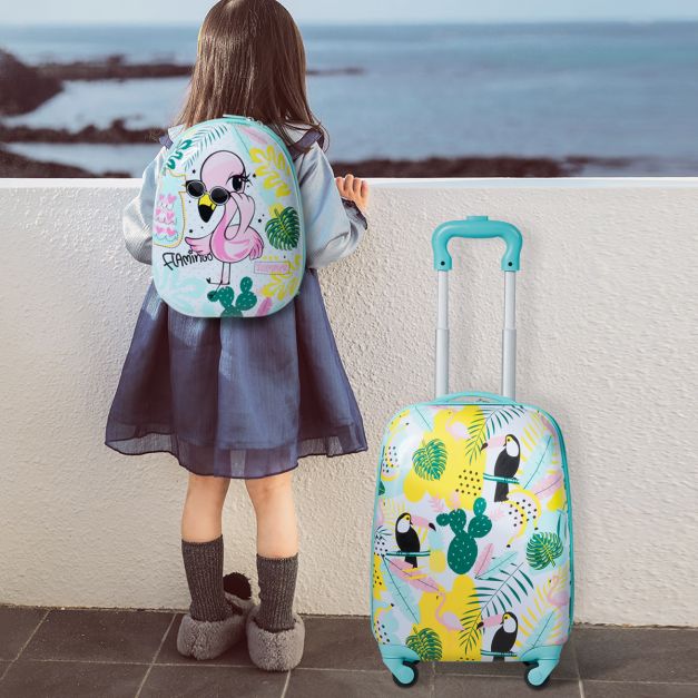 2 Pieces Kids Luggage Set with Handles and Spinner Wheels