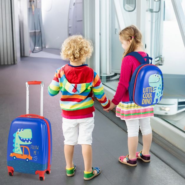 2 Pieces Kids Luggage Set with Handles and Spinner Wheels