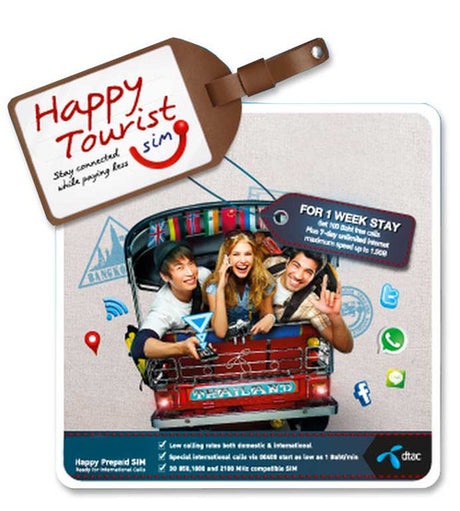 dtac Happy Tourist Gang Thailand SIM card