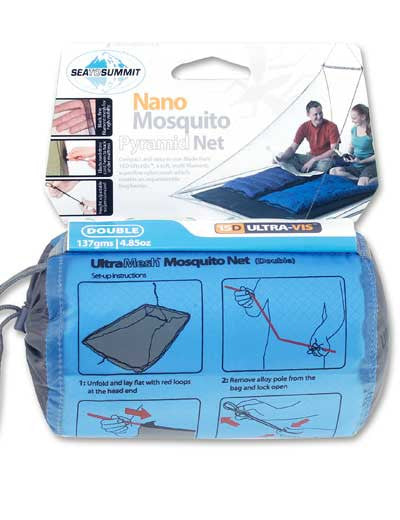 Sea to Summit nano pyramid mosquito net (double)