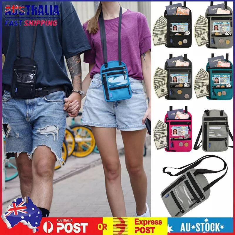 RFID Blocking Security Travel Pouch Wallet