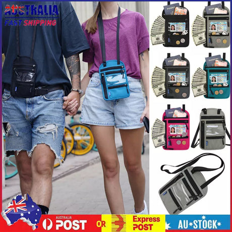 RFID Blocking Security Travel Pouch Wallet