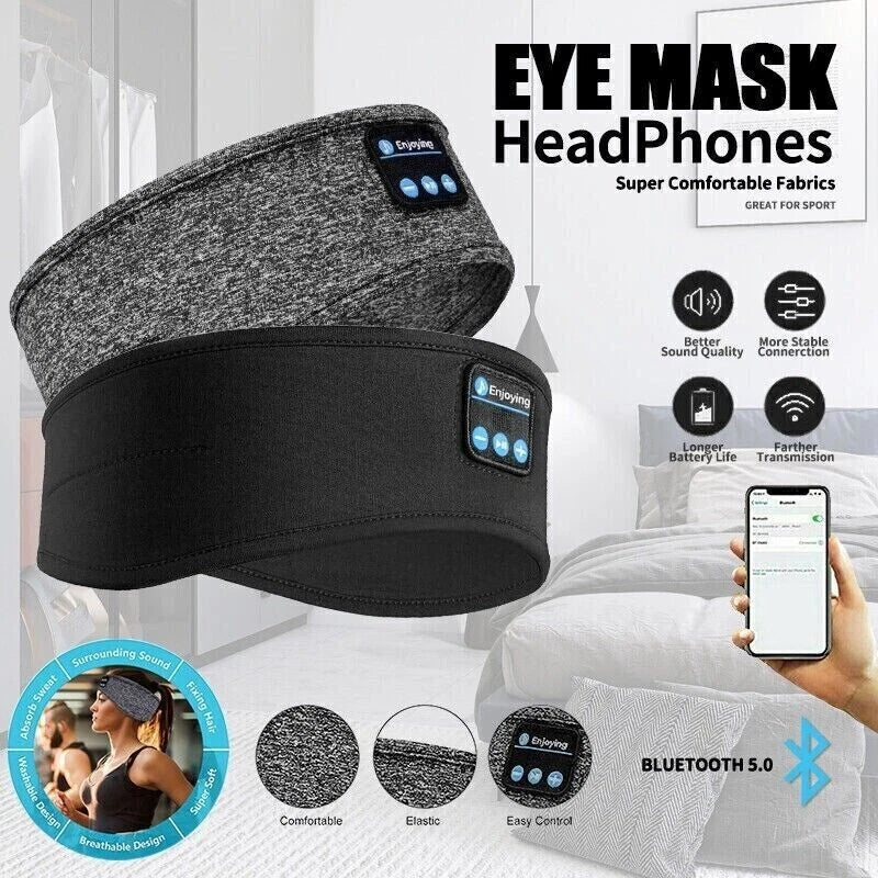 Wireless Eye Mask with Bluetooth Sleep Headphones