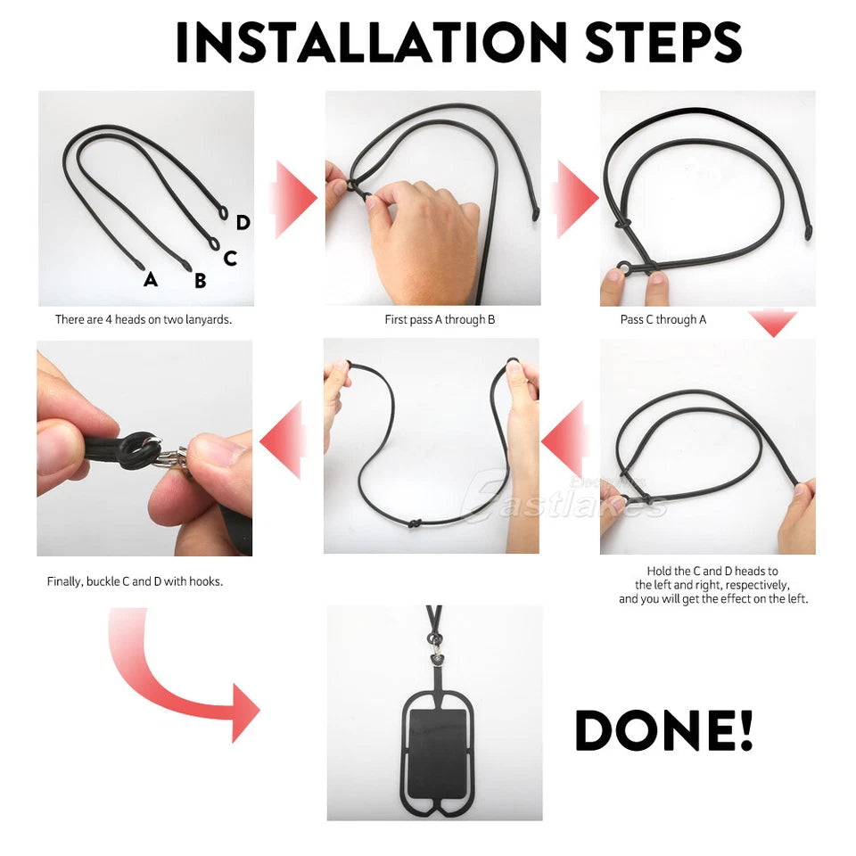 Universal Lanyard Cell Phone Neck Strap Case Cover