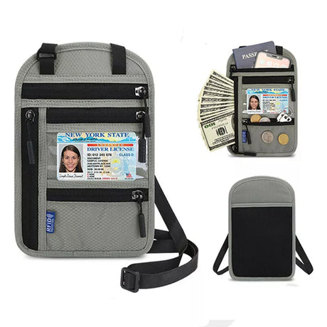 RFID Blocking Security Travel Pouch Wallet