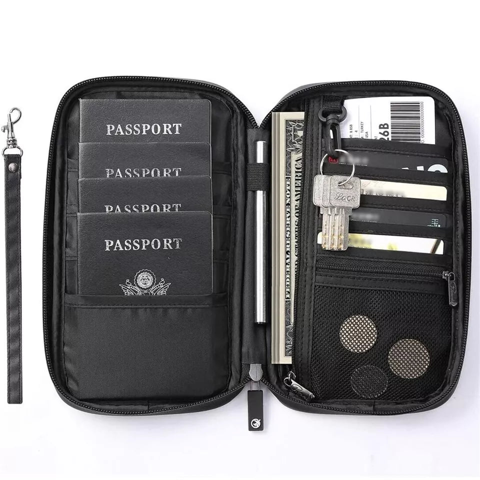 RFID Travel Passport Wallet with Straps