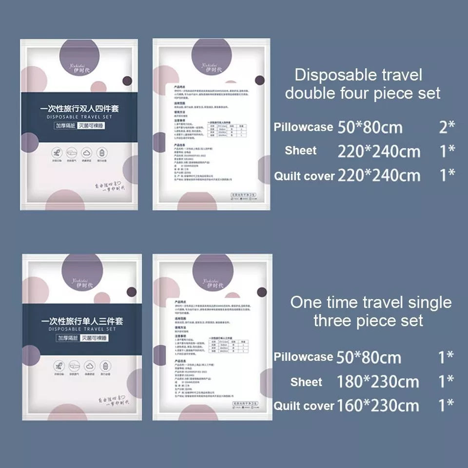 3 / 4-Piece Disposable Bed Sheet Non-Woven Isolation Sheets Travel