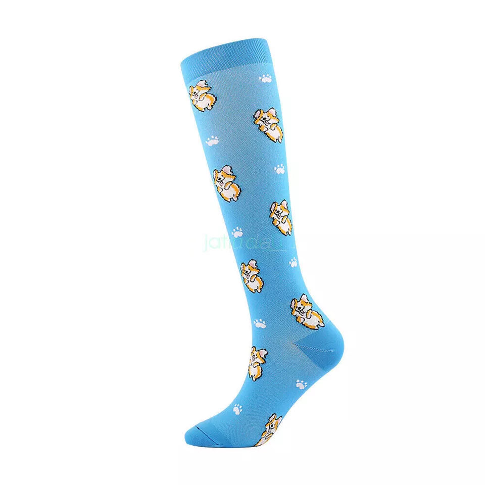 Blue Unisex Compression Medical Socks