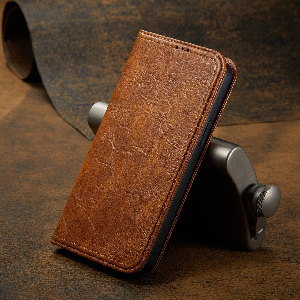 For iPhone 17 16 15 14 13 12 11 Pro Max Air Plus X SE Wallet Case Leather Cover