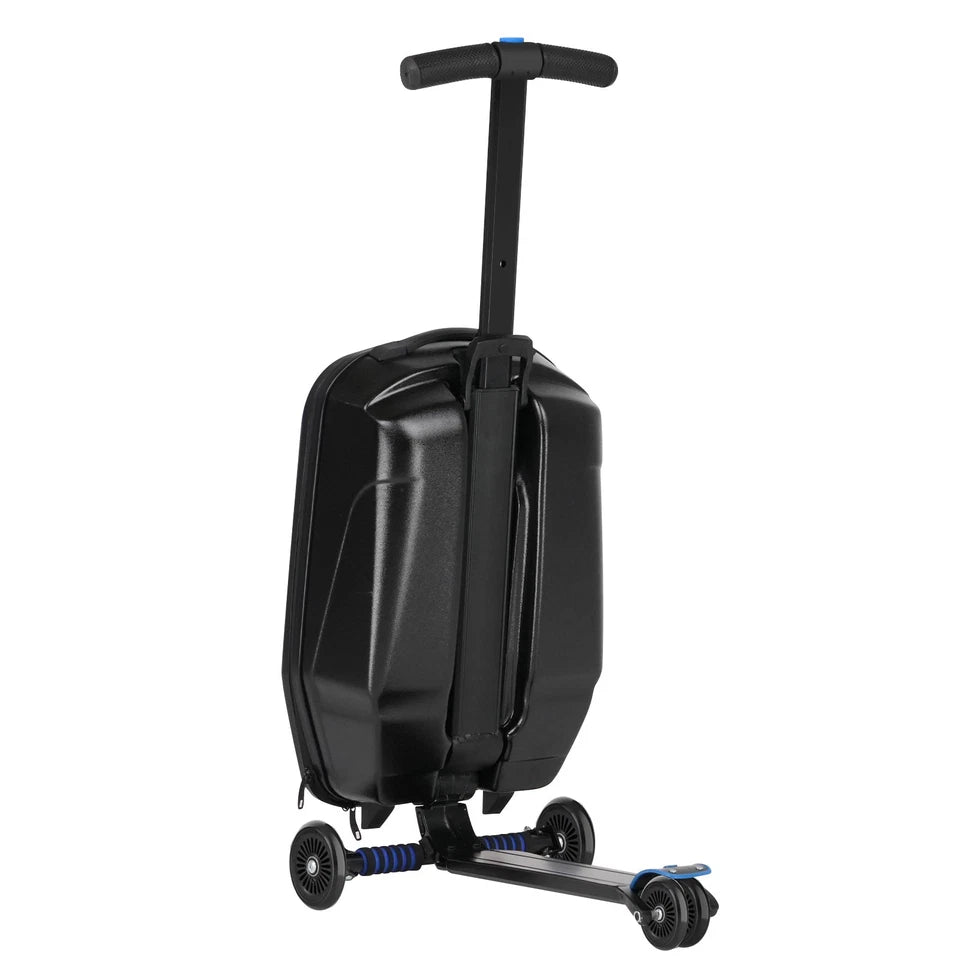 2-in-1 Kids Foldable Scooter Suitcase Ride On Luggage with Wheels
