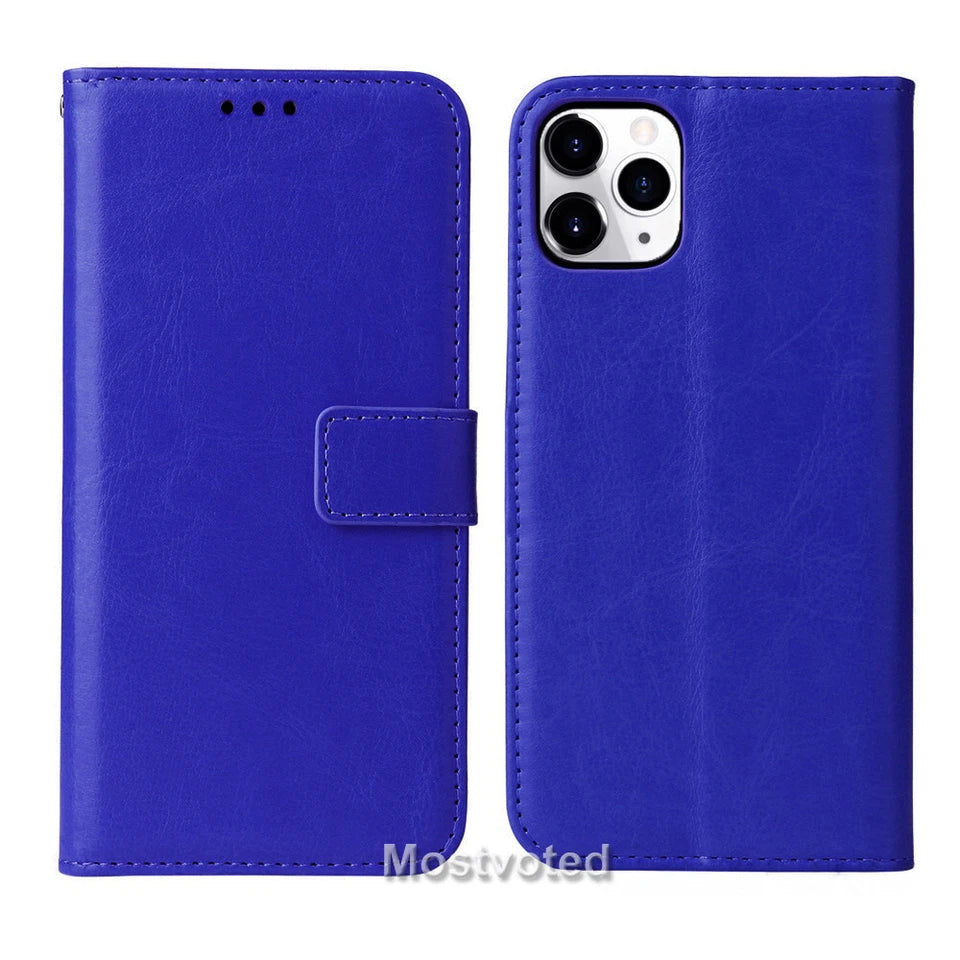 For iPhone 15 14 13 12 11 Pro Max Mini XS XR Leather Flip Wallet Case Card Cover