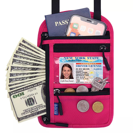 RFID Blocking Security Travel Pouch Wallet