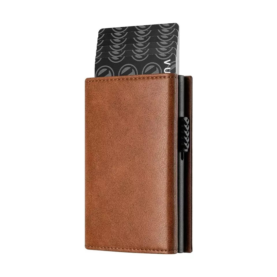 Foldable Pop Up Card Wallet Holder - RFID Blocking, Magnetic Closure