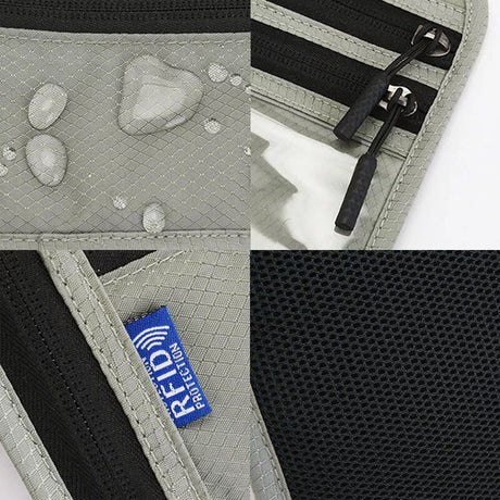 RFID Blocking Security Travel Pouch Wallet