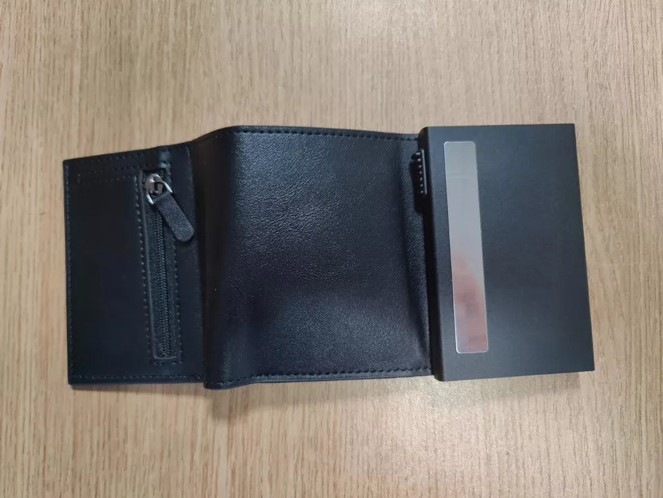 Foldable Pop Up Card Wallet Holder - RFID Blocking, Magnetic Closure