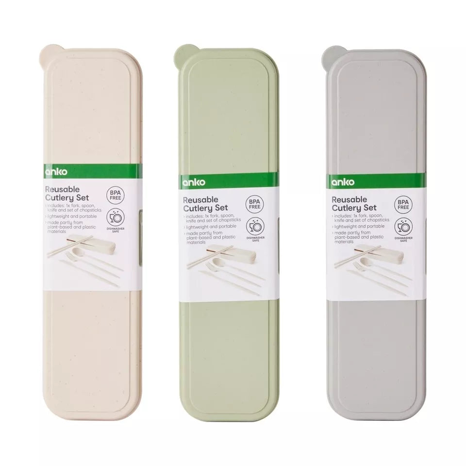 3pcs/set Reusable Cutlery Set