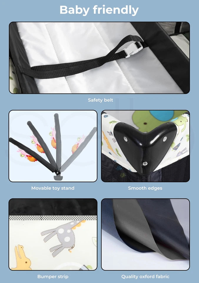 3-in-1 Travel Portacot with Bassinet