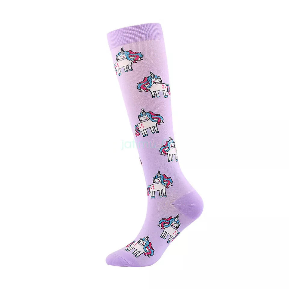Unicorn Letters Unisex Compression Medical Socks