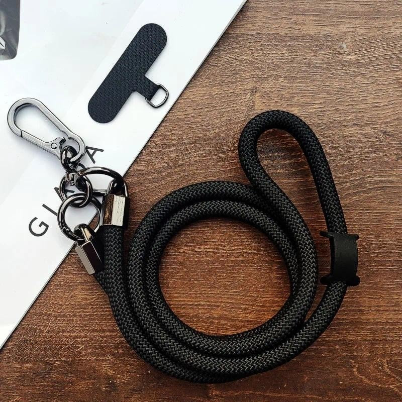 2x Adjustable Hanging Neck Lanyard With Free Metal Patch Clip