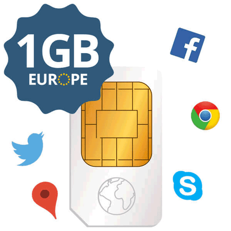 Transatel Europe prepaid data SIM card (with 1GB data)