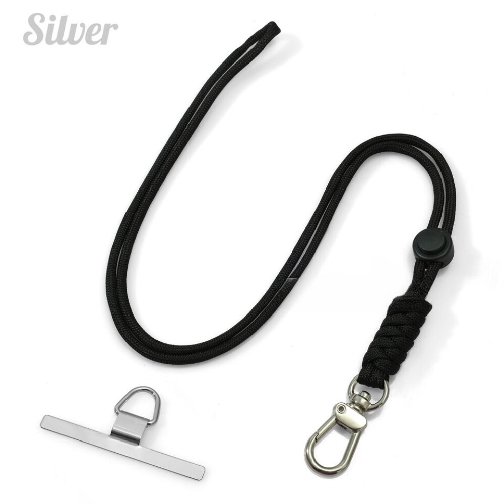 2x Adjustable Hanging Neck Lanyard With Free Metal Patch Clip