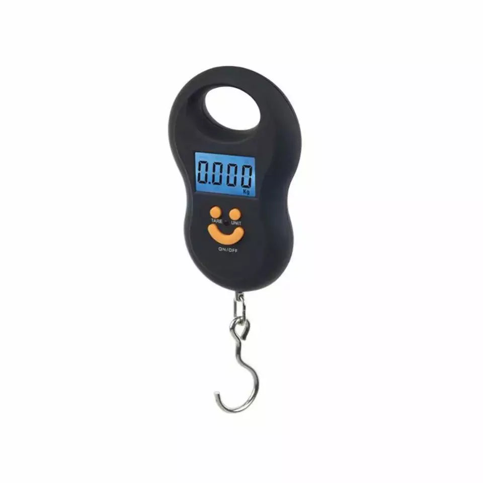 Smiley Portable Luggage Scale 10G to 50KG – Compact, Easy Grip & Precise Display