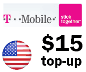 T-Mobile USA $15 top-up